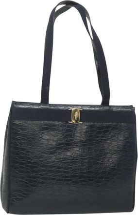 Ferragamo Vara Shoulder Bag Leather Leather Shoulder Bag Bag (Pre-Owned)