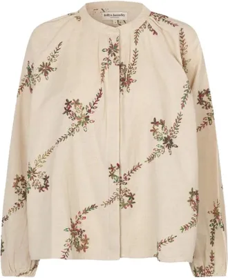 Lollys Laundry Overhemden, Dames, Beige, L, Katoen, Hailey LL Shirt