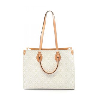 Louis Vuitton Ivory Canvas Leather Tote Bag (Pre-Owned)