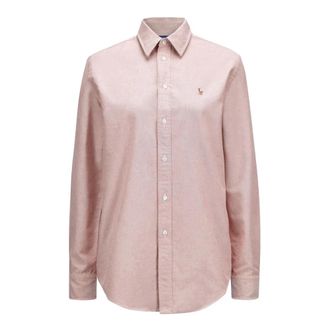 Polo Ralph Lauren Cotton Shirt With Logo - Dames - Overhemden - Roze - XL - Katoen - Overhemden