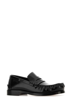 Bottega Veneta Womens Black Leather Truman Loafers Mocassini