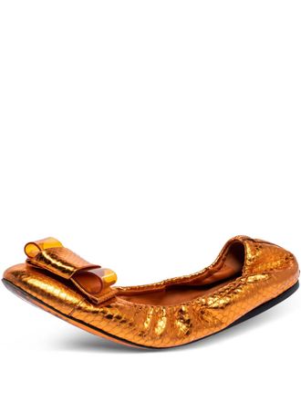 Burberry 317772 Metallic - women - Rubber/Leather/Leather/Snake Print Leather - 37 - Orange