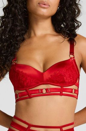 Hunkem&ouml;ller Noeki Underwire Longline Bralette in Chili Pepper at Nordstrom, Size X-Large