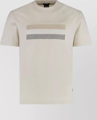 HUGO BOSS cotton jersey crew neck graphic t shirt