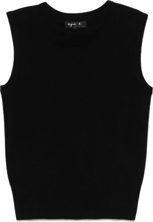 agnès b. cotton vest - women - Cotton - 2 - Black