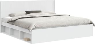 vidaXL Estructura De Cama Con Almacenamiento Y Cabecero Blanco Vidaxl