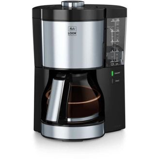 MELITTA Look V Perfection 1025-06, Cafetera Goteo, Aromaselector, Moderna, Jarra De Vidrio, Dep&oacute;sito De Agua Extra&iacute;ble, Protecci&oacute;n 3 En 1 Anti Cal, 1,25 Litro