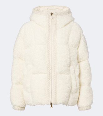 Moncler Piumino Cristallin in misto lana boucl&eacute;
