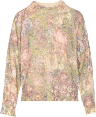 Liu Jo Truien & Vesten, Dames, Veelkleurig, S, Wol, Wollen trui met alpaca