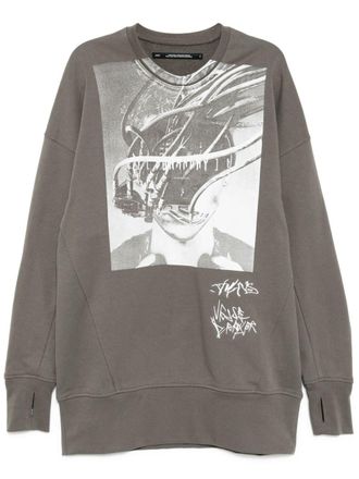 Julius graphic-print sweatshirt - men - Cotton - 4 - Neutrals