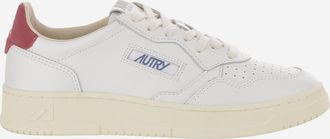 Autry Womens Sneakers Medalist Low Red Leather Trainers