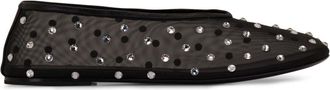 Khaite The Marcy Ballet Shoes - Womens - Leather/Swarovski Crystal/Polyamide