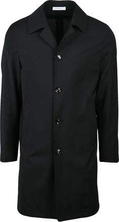 Alberto La Torre Virgin Wool Overcoat - Black