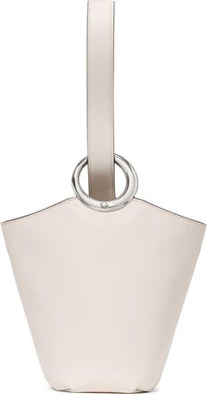 Kate Spade New York mini halo fine grain leather bucket bag in Cream at Nordstrom