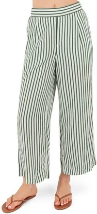 Hurley Roadside Stripe Wide Leg Pants in Eden at Nordstrom Rack, Size X-Small
