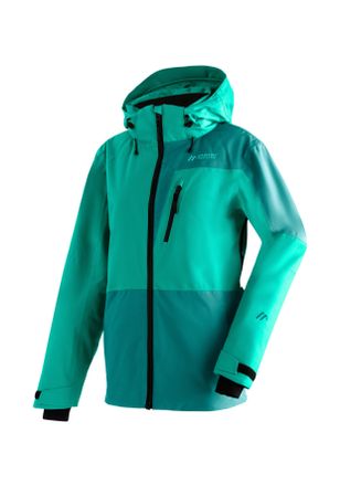 Maier Sports Skijacke MAIER SPORTS Favik W, Damen, Gr. 38, blau (t&uuml;rkis), Oberstoff 1: 58% Polyester (recycled), 42% Polyester, Rundhals, Jacken Skijacke, atmungsa