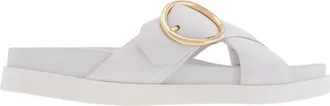Bally Elida Leather Slide Sandals, Brand Size 36 ( US Size 5.5 )