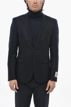 Corneliani CC COLELCTION Virgin Wool and Cashmere 2-Buttons Lined Blaze size 46