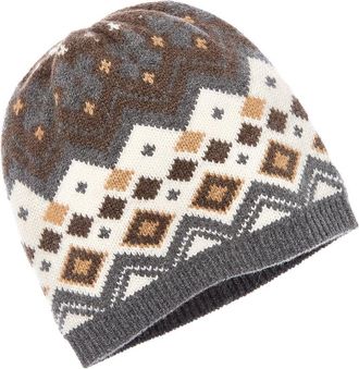 Amicale Cashmere Fairisle Wool & Cashmere-Blend Beanie