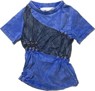 Ponder.er T-shirt con arricciatura - Blu