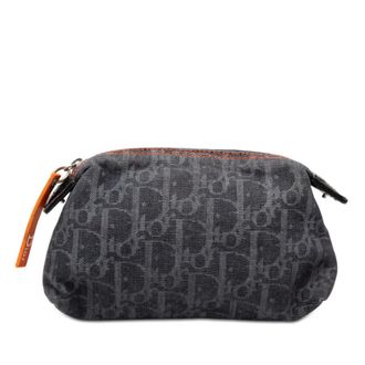 Dior Pre-owned Dior Diorissimo Trotter Denim Flight Cosmetic Pouch Ladies D7B8M5A3WO3W5CA4