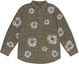 Denim Tears Tan Cotton Wreath Western Button Up
