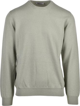 Alpha Studio Pistachio Green Cashmere Crewneck Pullover