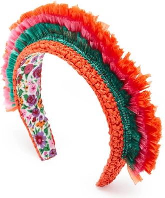 La DoubleJ Boho Beach Haarband - Dames - Haaraccessoires - Oranje - ONE Size - Polyester - Accessoires