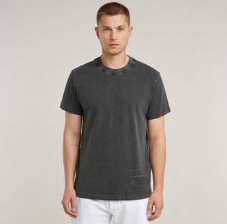 G-Star Shipping Graphic Overdyed T-Shirt - Zwart - Heren