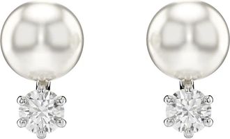 Swarovski Matrix Crystal Pearl Oorbellen - Dames - Oorbellen - Grijs - ONE Size - Accessoires