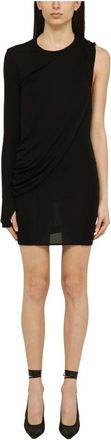 ADĀMO Andrea Adamo Zwarte Viscose Jurk - Dames - Korte kleedjes - Zwart - M - Kleedjes