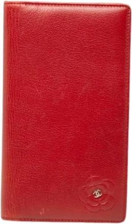 Chanel Pre-owned Long Wallet - Dames - Vintage Accessoires - Rood - ONE Size - Leer - Vintage