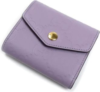 Gucci Pre-owned Wallets, female, Purple, Size: ONE SIZE Pre-owned Fabric Wallet
