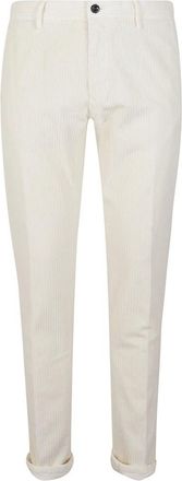 Incotex Velvet Corduroy Broek - Heren - Slim Fit Broeken - Wit - W34 - Katoen - Broeken