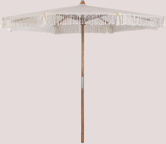 Sklum Sombrilla En Madera De Teca Y Algod&oacute;n Tongariki Sklum &Oslash;320 Cm