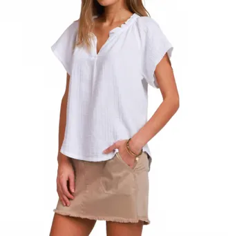 True Grit Womens Jolie Top In White