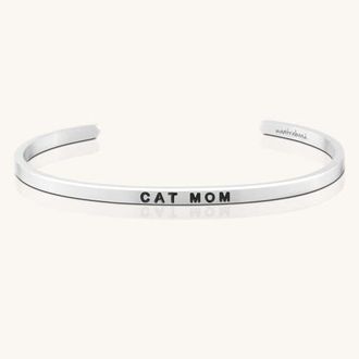 Mantra Cat Mom bracelet in Silver at Nordstrom