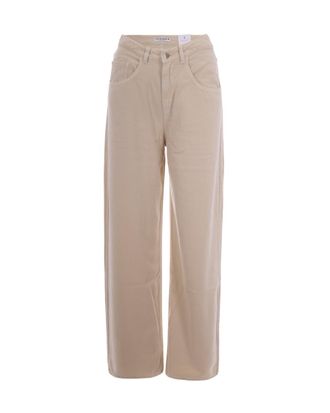 Icon Denim Los Angeles Beige Relaxed Mid Rise Jeans