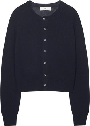 Dunst Gebreide Cardigan met Ronde Hals - Heren - Vesten - Zwart - L - Wol - Truien & Vesten