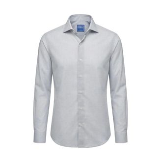 Fedeli Casual Shirts, male, Gray, Size: 3XL Lightweight Printed Shirt