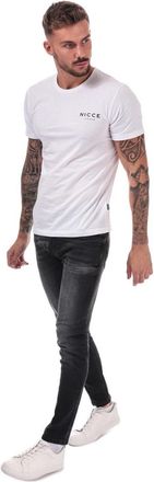 Duck and Cover Maylead katoenen denim jeans voor heren, vervaagde kleur, slim fit (Zwart)