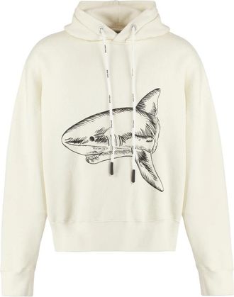 Palm Angels Cotton hoodie - Heren - Hoodies - Beige - XL - Katoen - Hoodies & sweatvesten