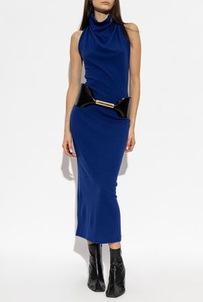 Givenchy Wool Dress, Womens, Navy Blue