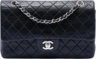Chanel Pre-owned Double Flap Schoudertas - Dames - Vintage Schoudertas - Zwart - ONE Size - Leer - Vintage