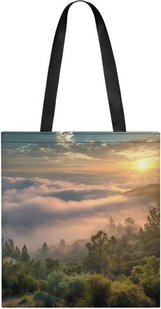 Generic Natural Scenery Clouds Sunset California Tote Bag for Women Men Shoulder Bags Purses Pouch Handbags