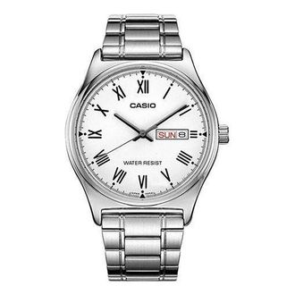 Casio Casio Dress Classic Minimalistic Analog Watch Silver Steel White MTP-V006D-7B
