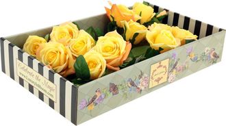 Mark Roberts Luscious Garden Rose Natural Touch, Box of 6 in Light Yellow at Nordstrom