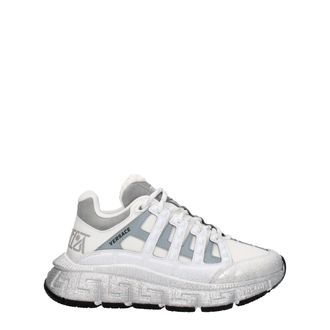 Versace White Fabric Athletic Womens Sneakers