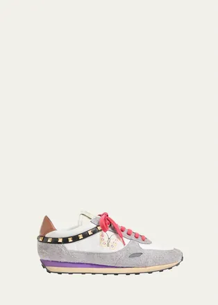 Valentino Garavani Mens Stud Up Crosta Low-Top Sneakers