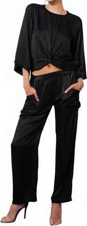 bobi Wide Leg Panter Pants In Black